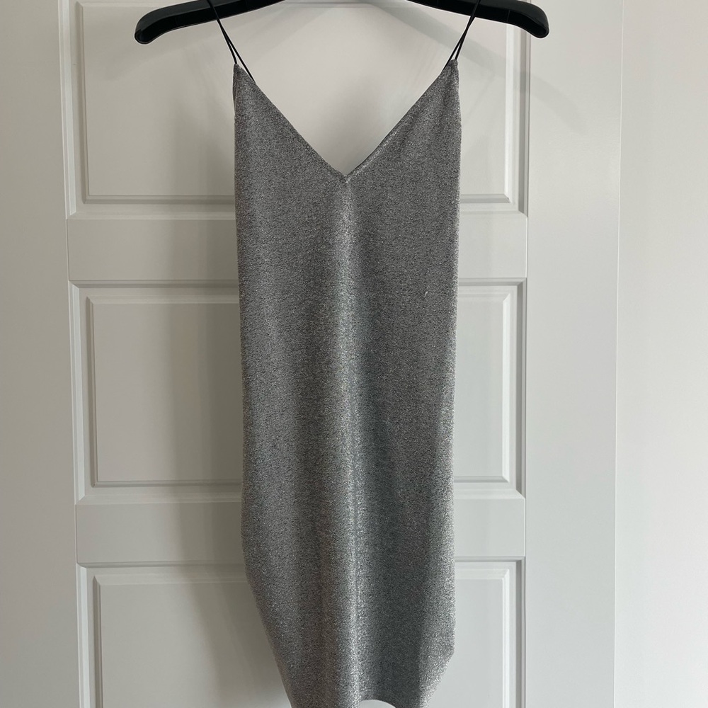 Elegant Silver Slip Dress H and M